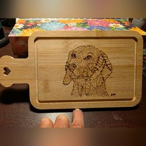 Engraved Dog Wood Cutting Board